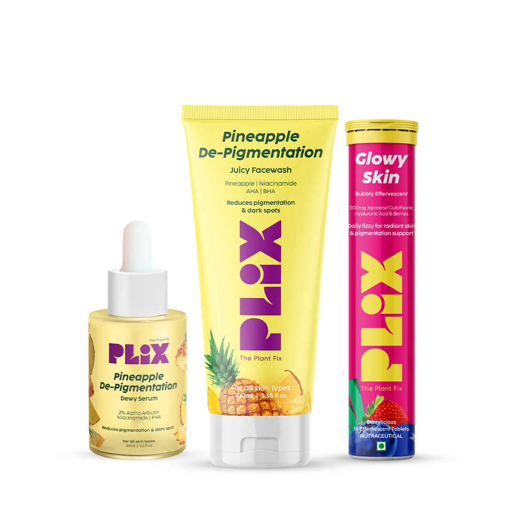 Pineapple De-Pigmentation Regime with Cleanser, Serum, & Effervescent