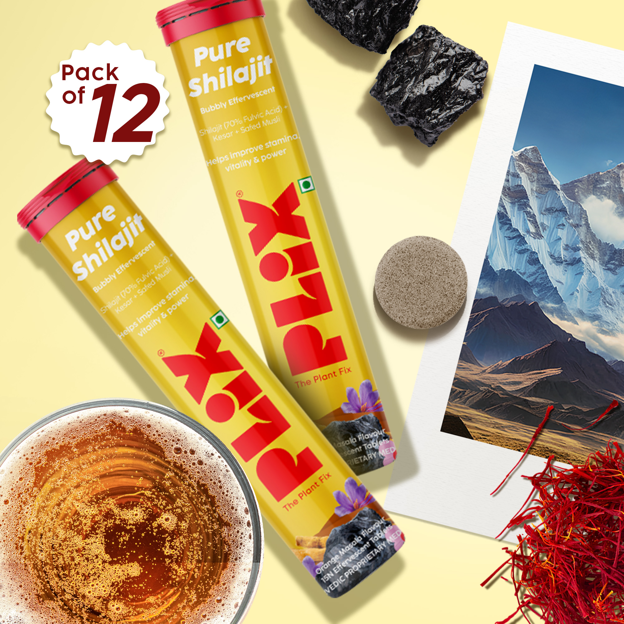 Pure Himalayan Shilajit Effervescent - Pack of 12