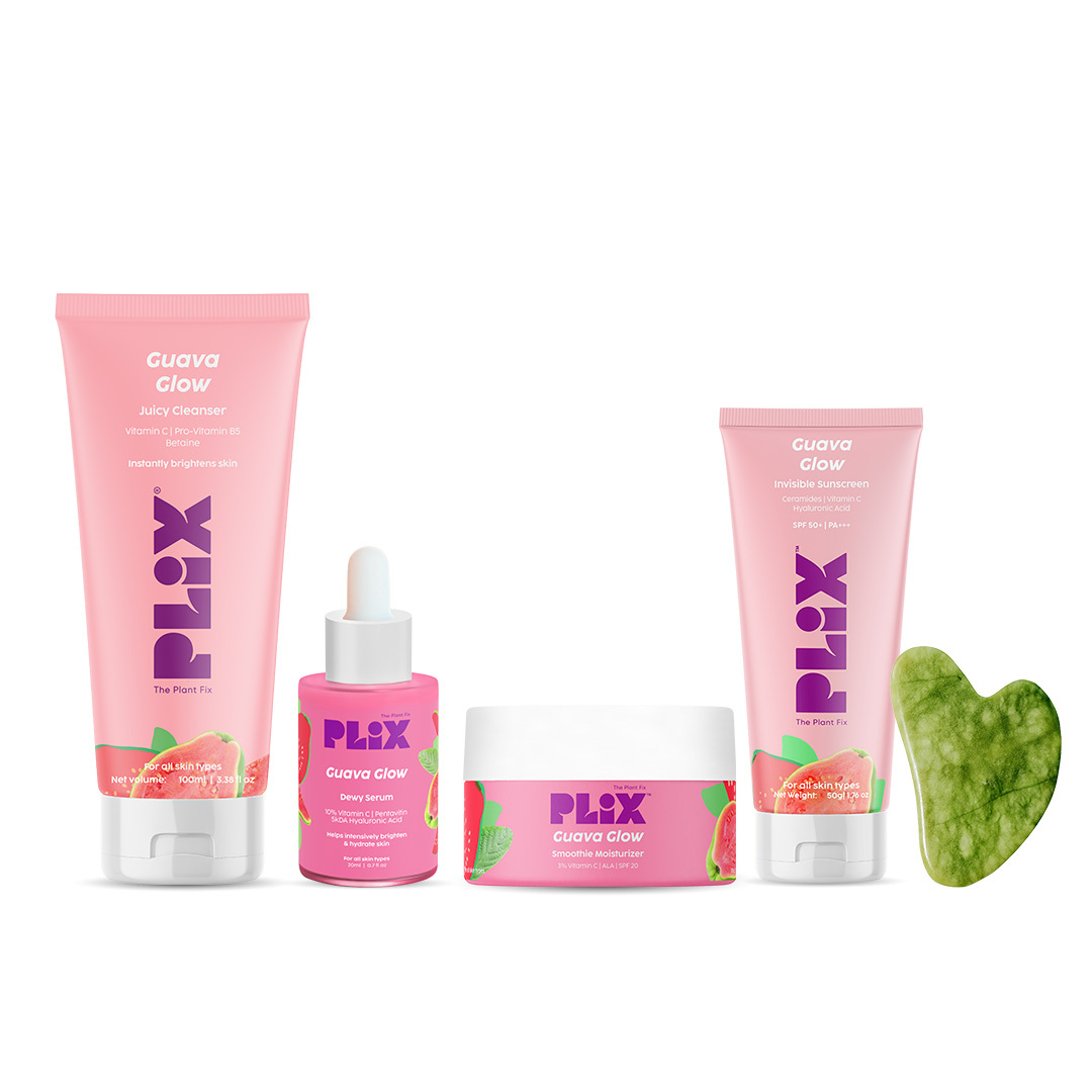 Guava Glow 4-in-1 Skincare Set with Gua Sha Tool