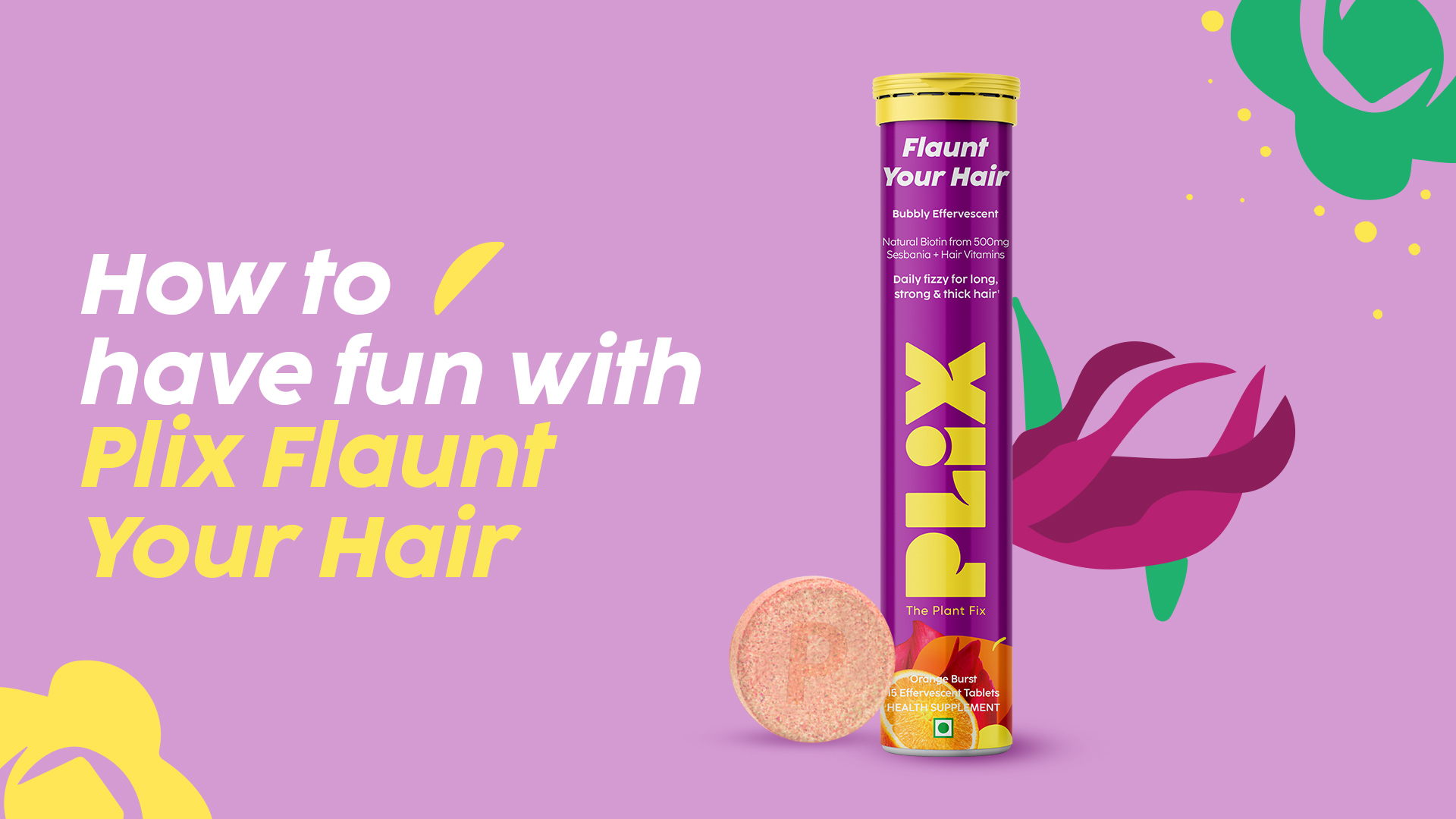 Buy Natural Biotin Product |Plix Heavenly Hair Online - Plix
