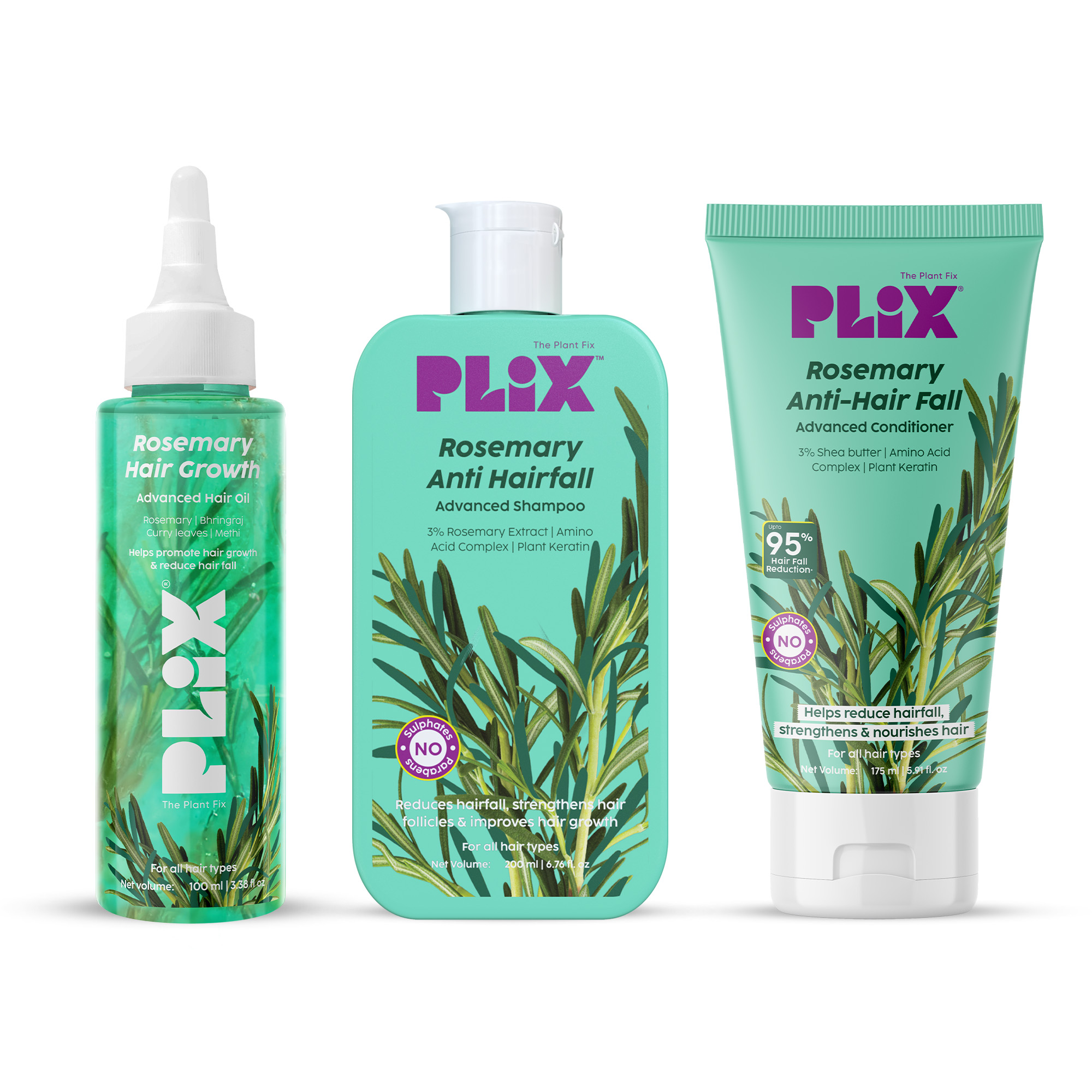 Rosemary Advanced Kit with Oil, Shampoo & Conditioner