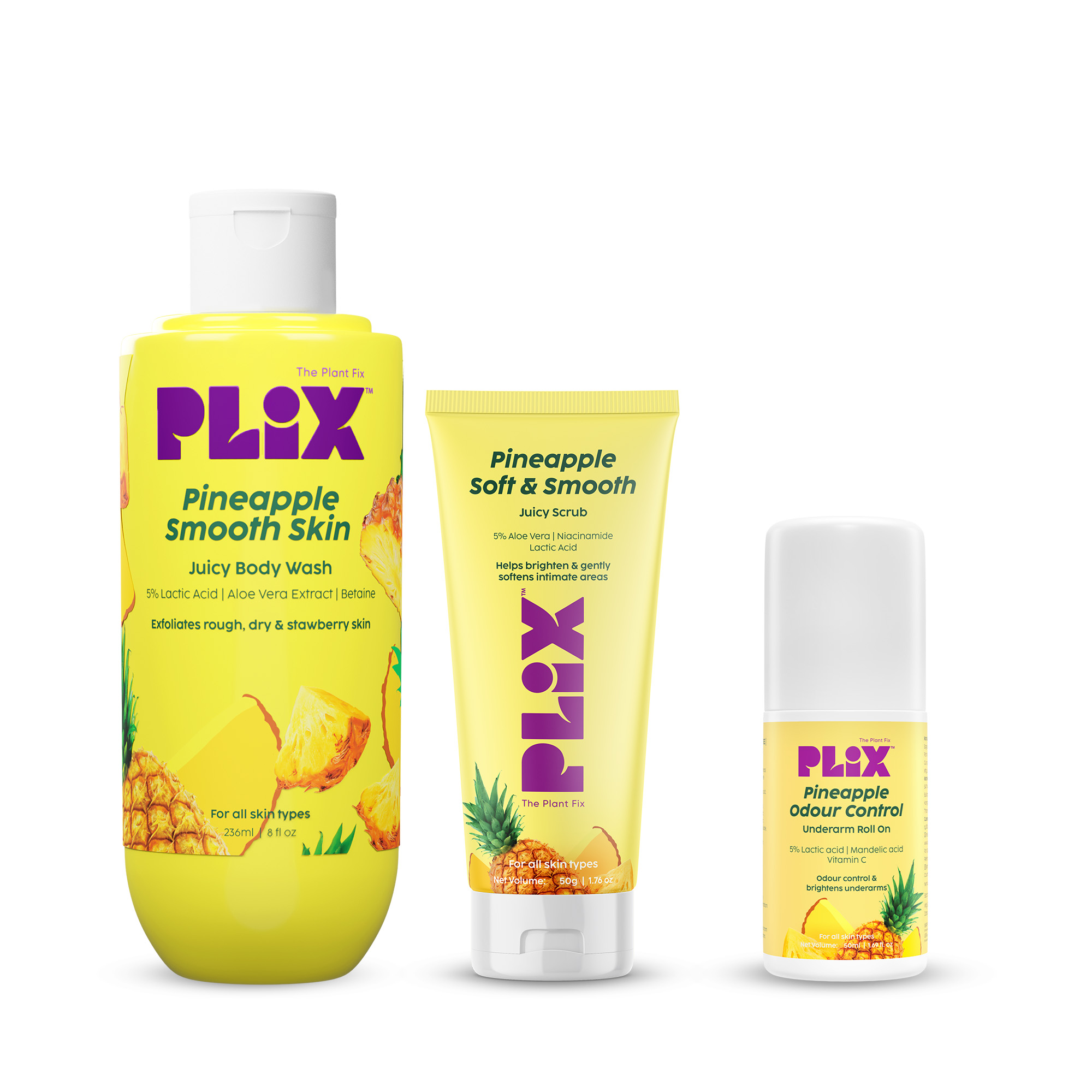 Pineapple Body Wash, Polishing Cream & Cleanser